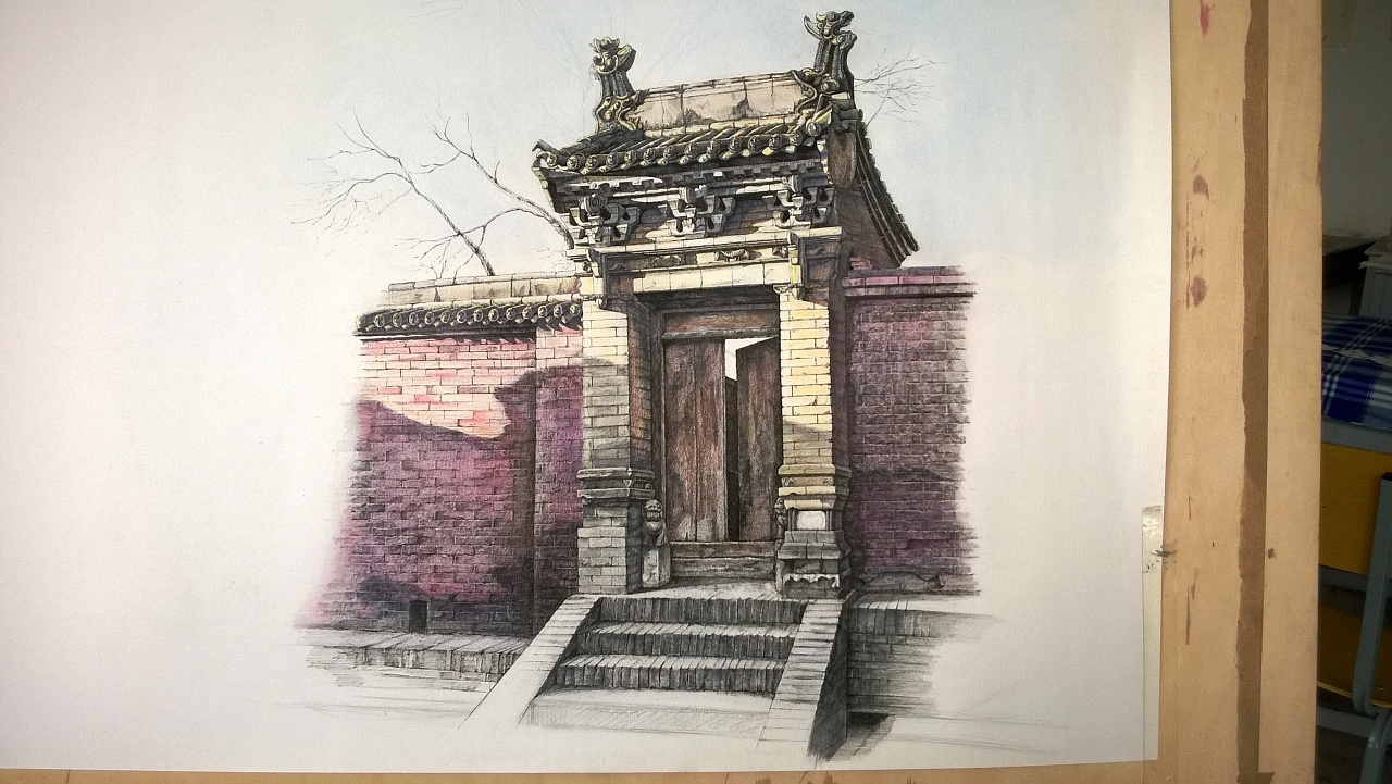 古建筑|纯艺术|钢笔画|咸鱼的姿势 - 原创作品 - 站酷 (ZCOOL)