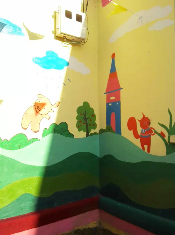 苗苗幼儿园墙绘 卡通可爱|墙绘\/立体画|其他|石