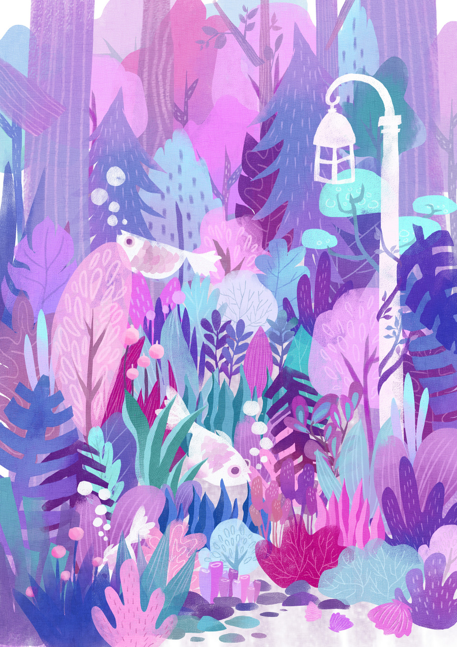 small forest-小森林|绘画习作|插画|swanroad - 原