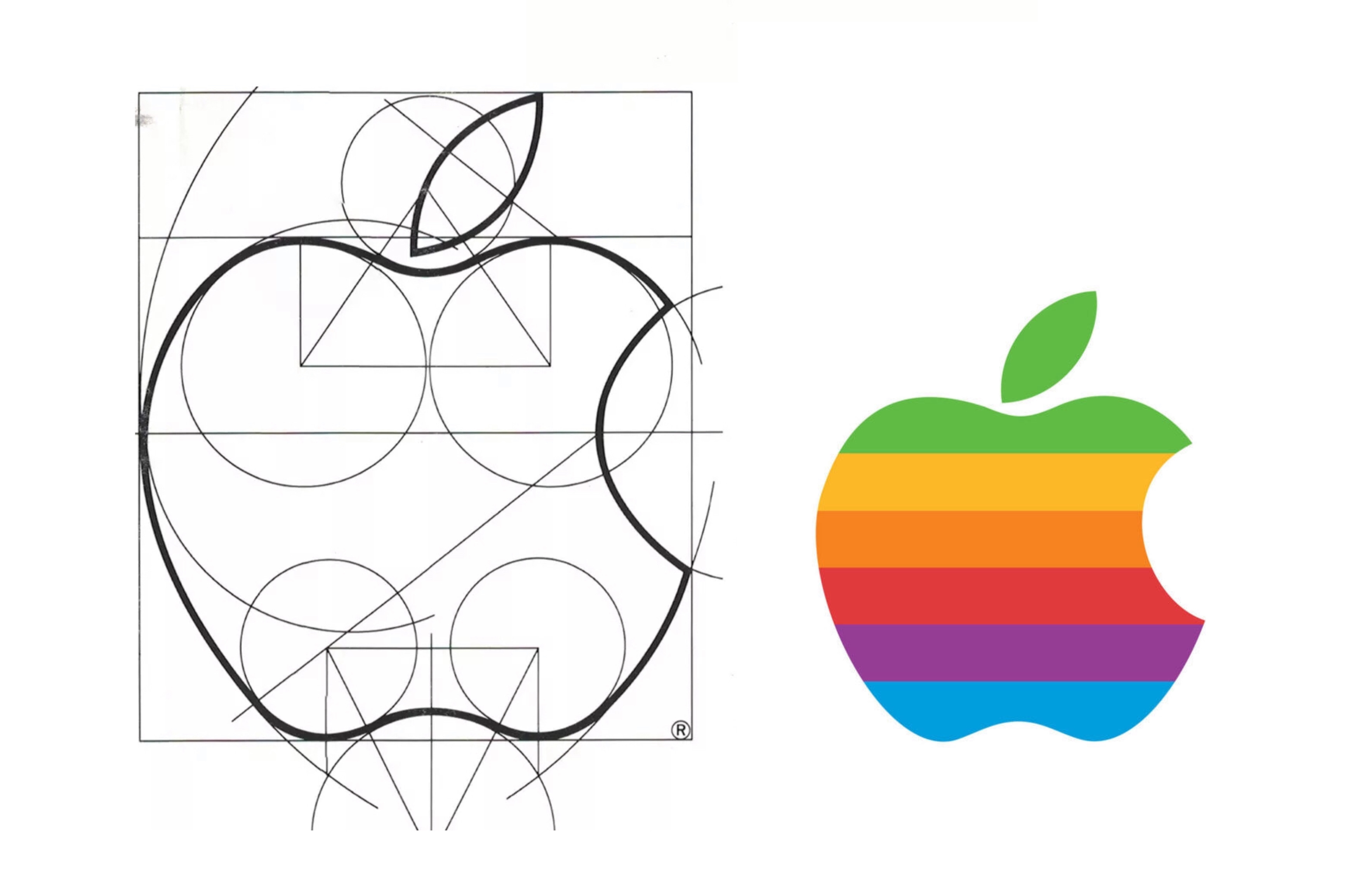 1976-1999      这时的apple标志是彩虹色的,颜色代表着apple ii