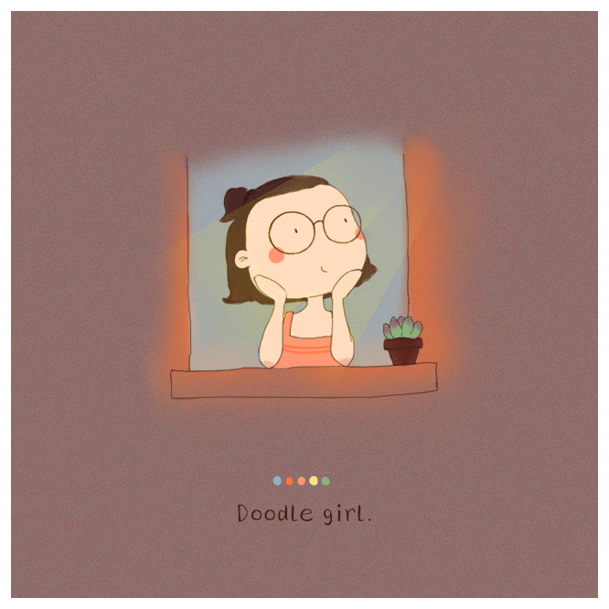 doodle girl|插画习作|插画|grizzlybear - 原创设计