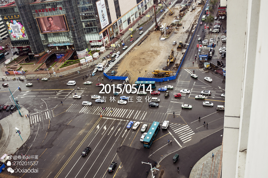 4月-9月吉林市财富广场十字路口变化跟踪记录