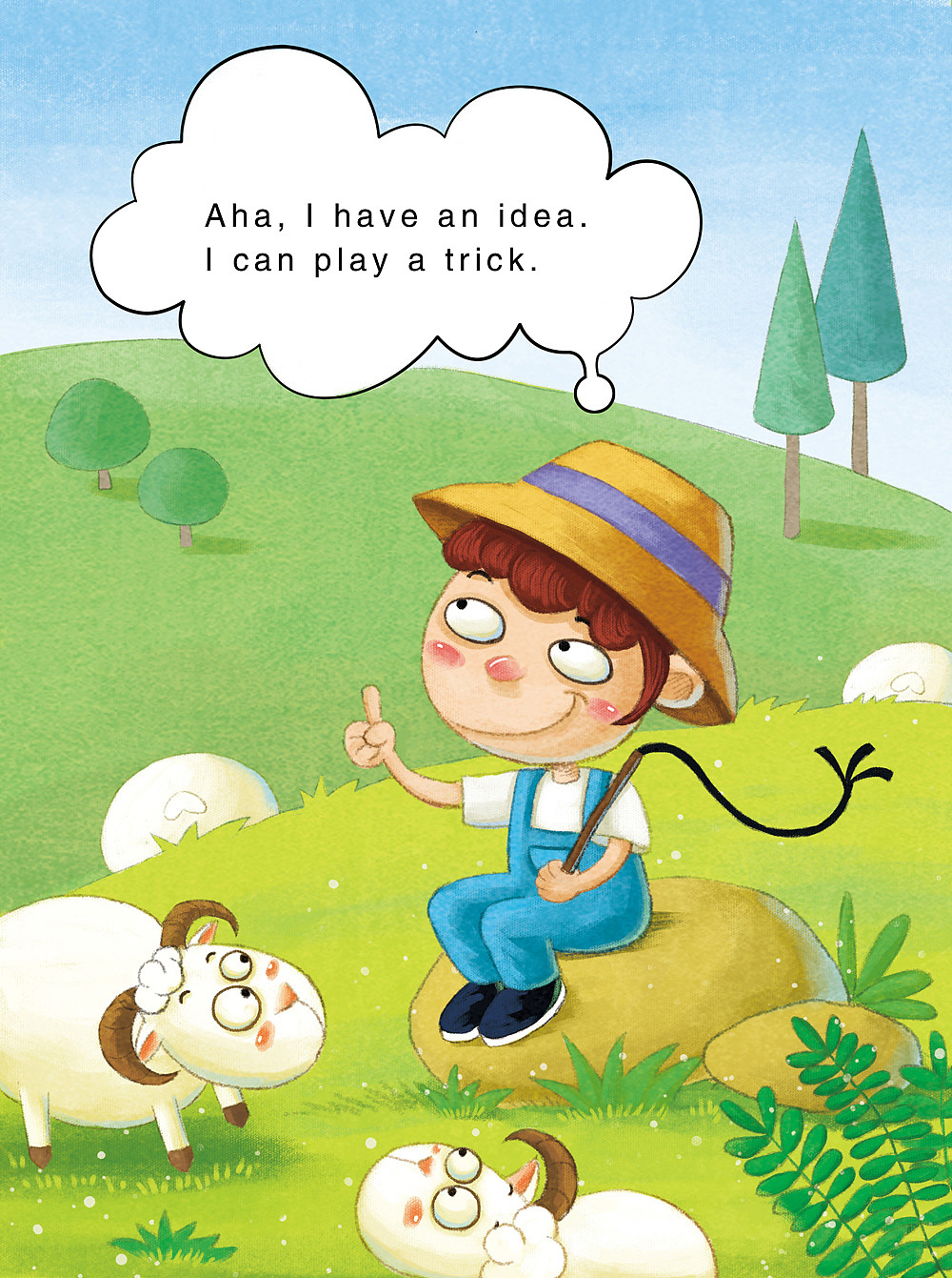 狼来了(英语读物)|插画|儿童插画|温情温 - 原创作