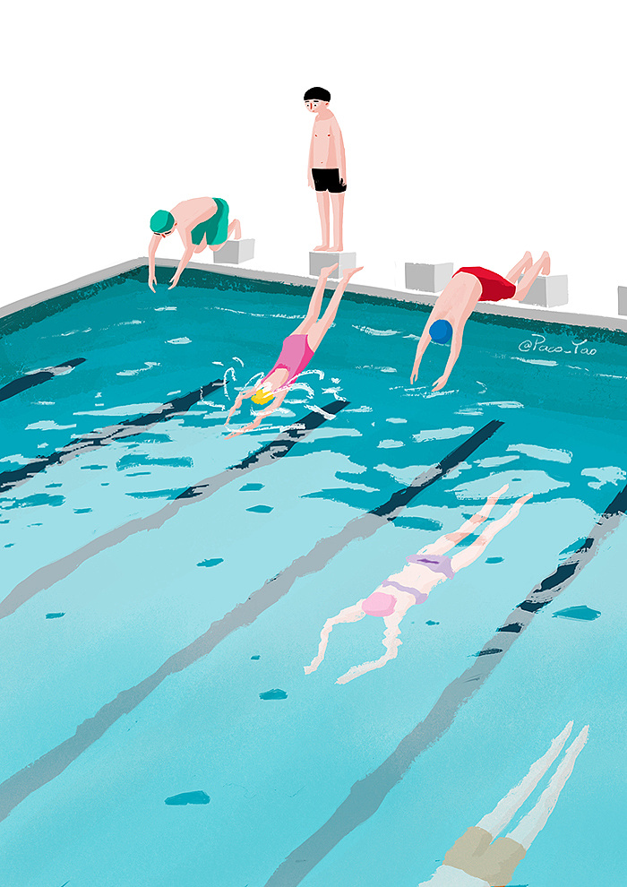 游泳池(9图)|插画|其他插画|paco_yao - 原创作品