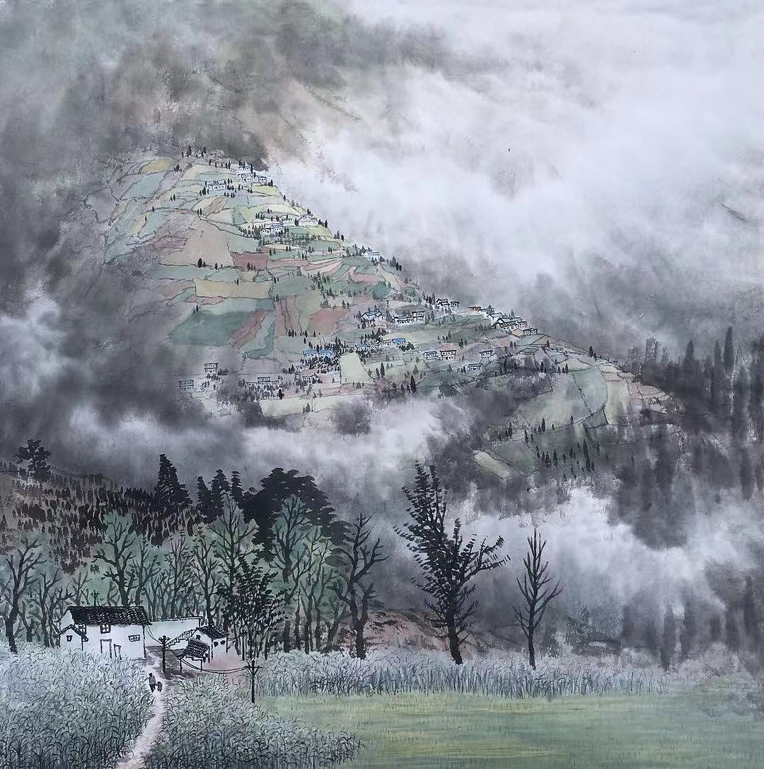 韩书阁当最杰出的山水画画家