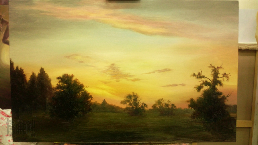 阿姆叔阴郁系风景油画第二季|油画|纯艺术|墙角