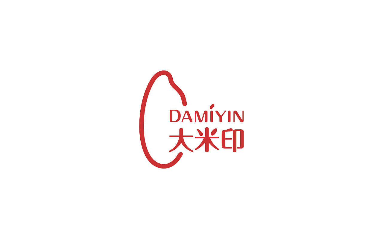 大米印 damiyin logo设计方案