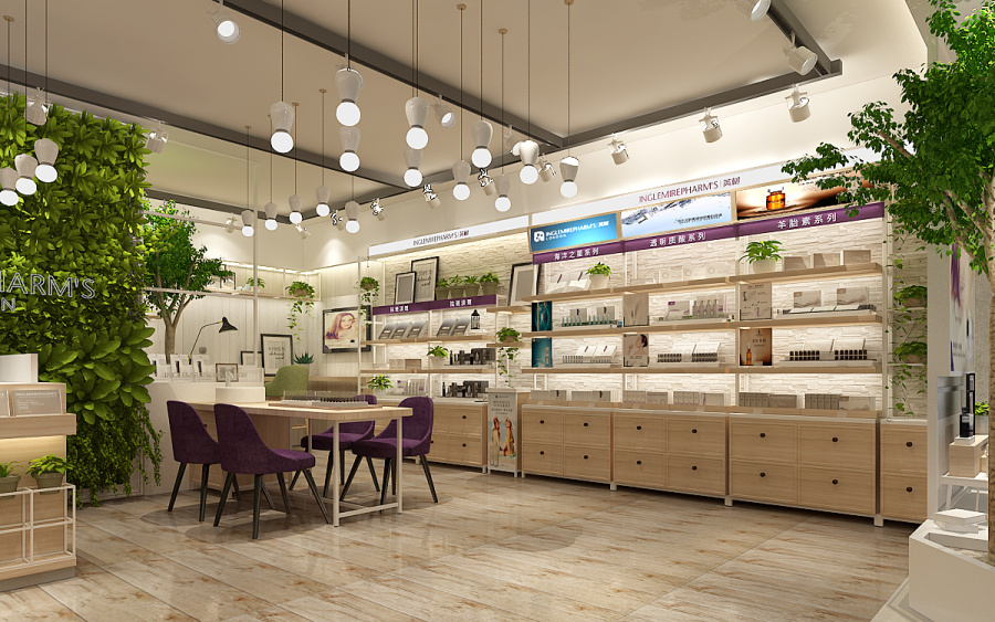 护肤品品牌店面设计|展示\/橱窗\/店面设计|空间\/