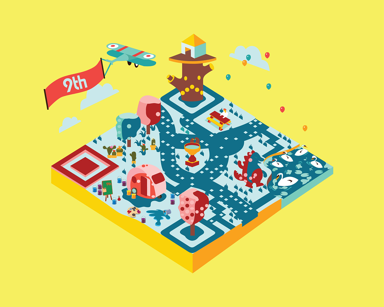 立体艺术二维码设计|平面|图案|elly记梦馆 - 原创 -