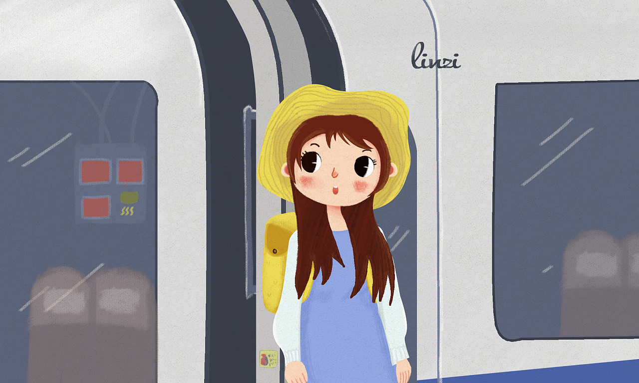 一个人来到陌生的城市|插画|商业插画|琳子酱酱