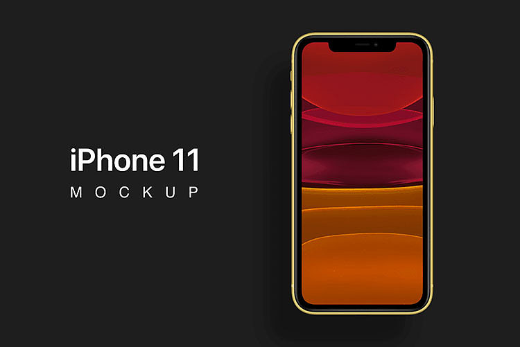 苹果11手机iphone样机模型效果贴图场景多角度展示设计