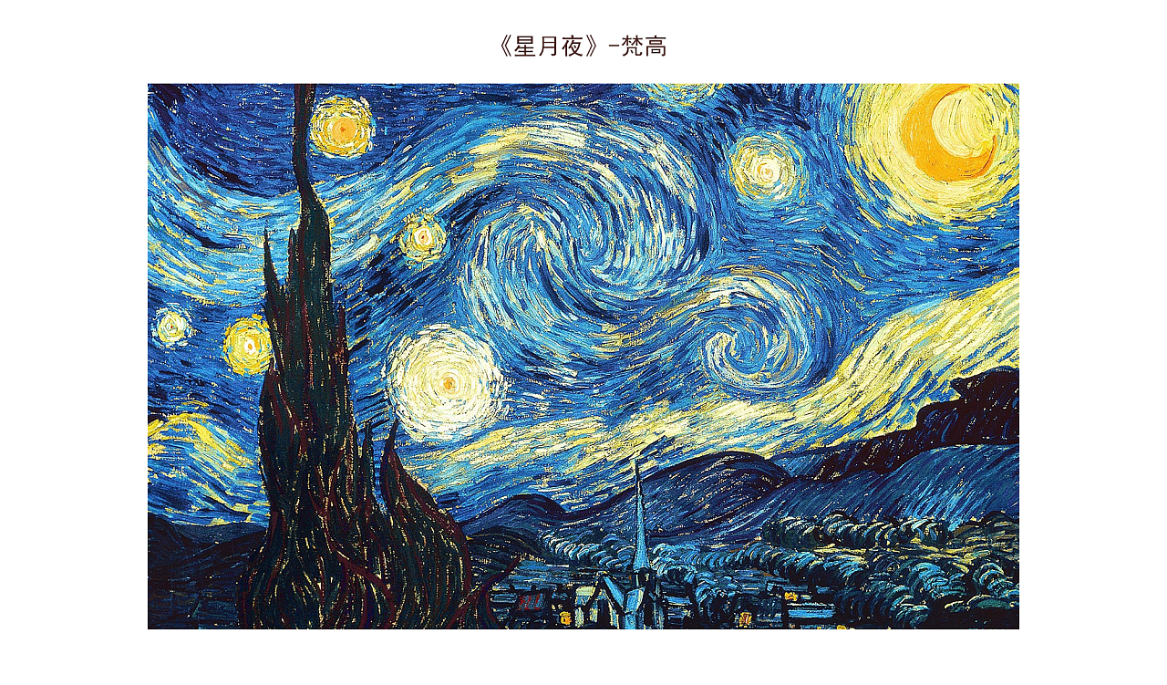 根据梵高大师的著名作品《星月夜》为图案.