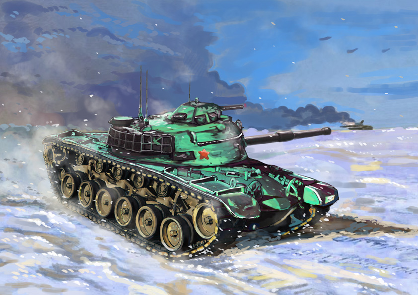 锡默尔斯多夫坦克大战|绘画习作|插画|3z_ing - 