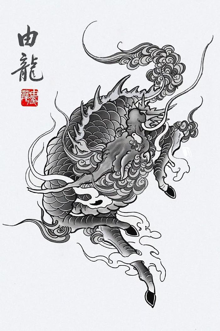 麒麟:中华民族传统神兽,古人认为麒麟出没处,必有祥瑞.