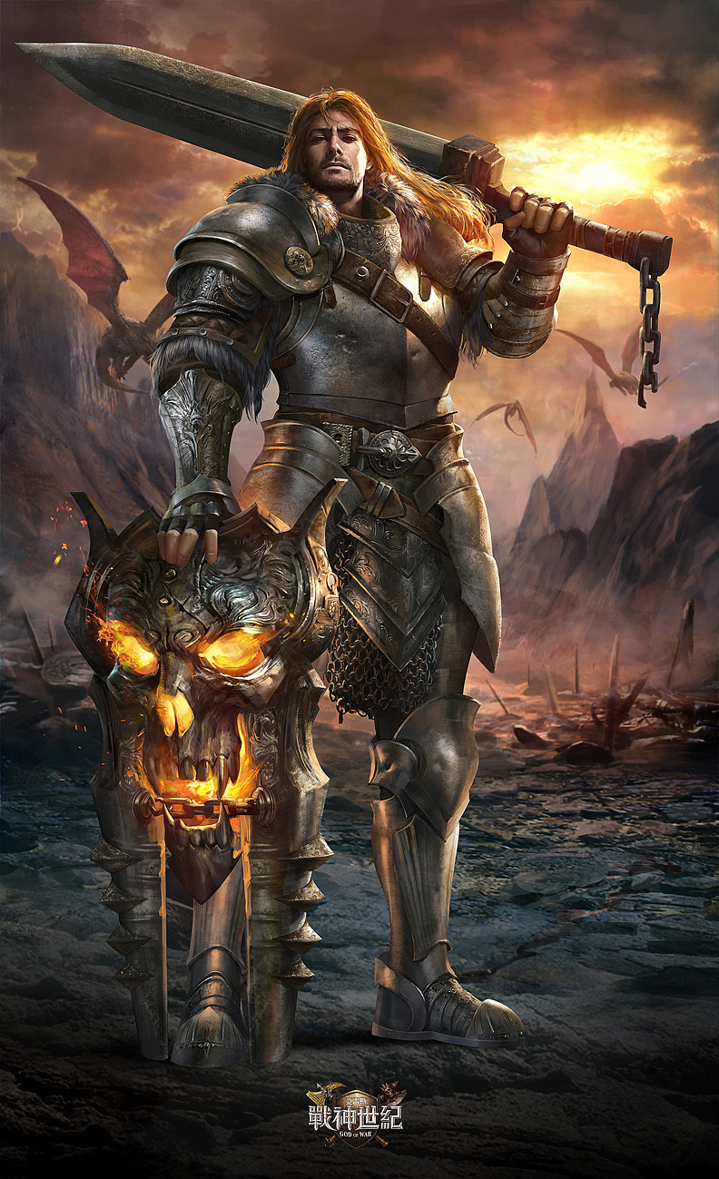 为游戏《战神世纪》创作的宣传图|插画|商业插
