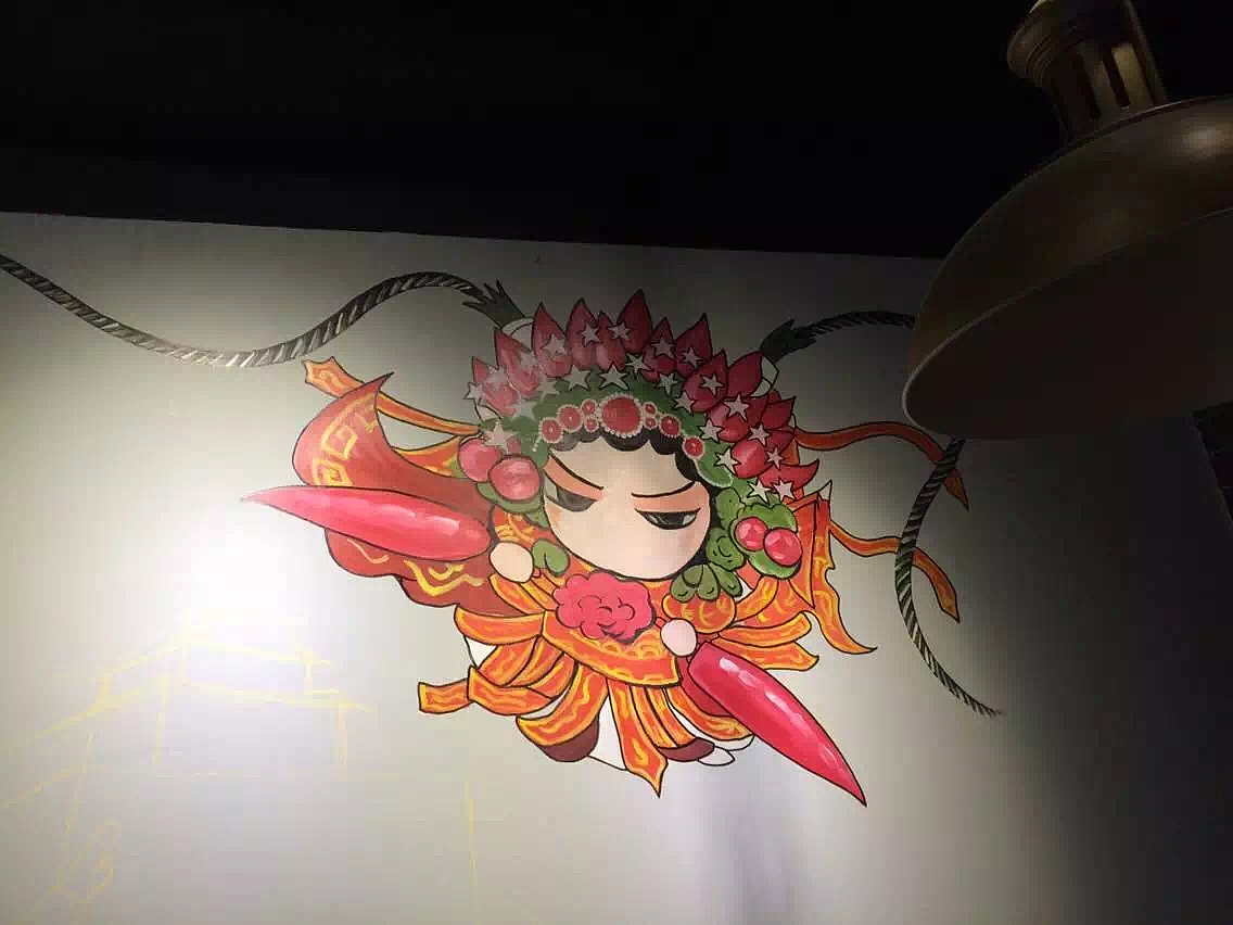 珠海兰埔手绘墙 麻辣英雄火锅店墙绘。|纯艺术