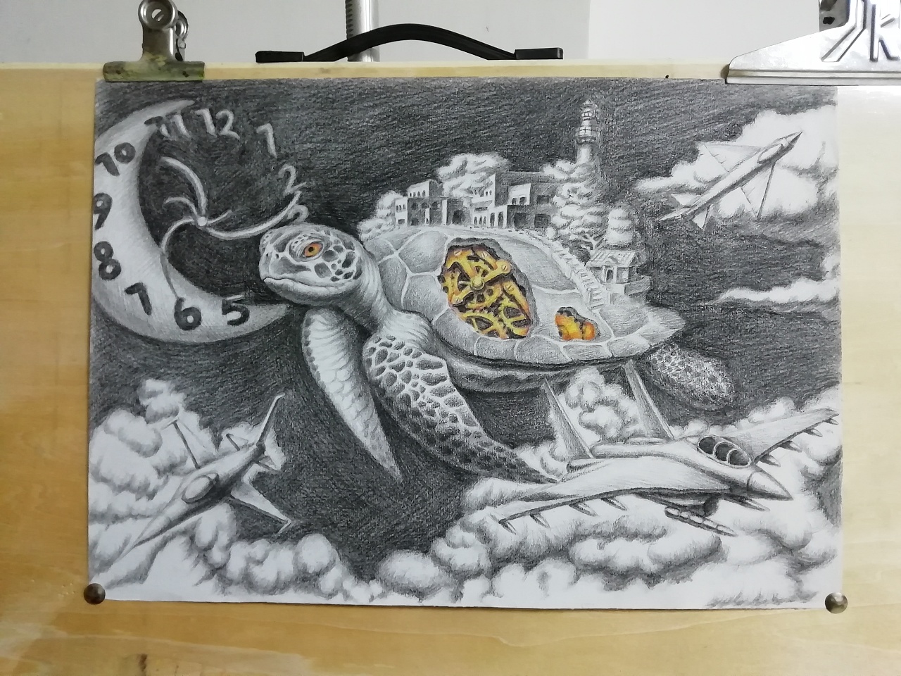 《创意素描思路—机械海龟》