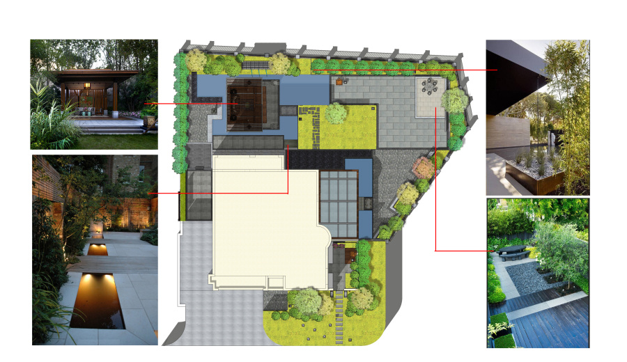 中式别墅庭院景观设计方案|园林景观\/规划|空间