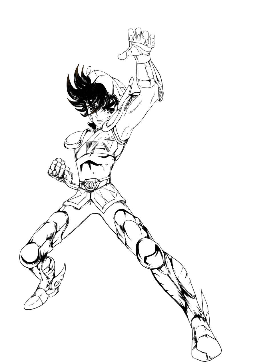 临摹一张圣斗士星矢|绘画习作|插画|whfcx - 原创