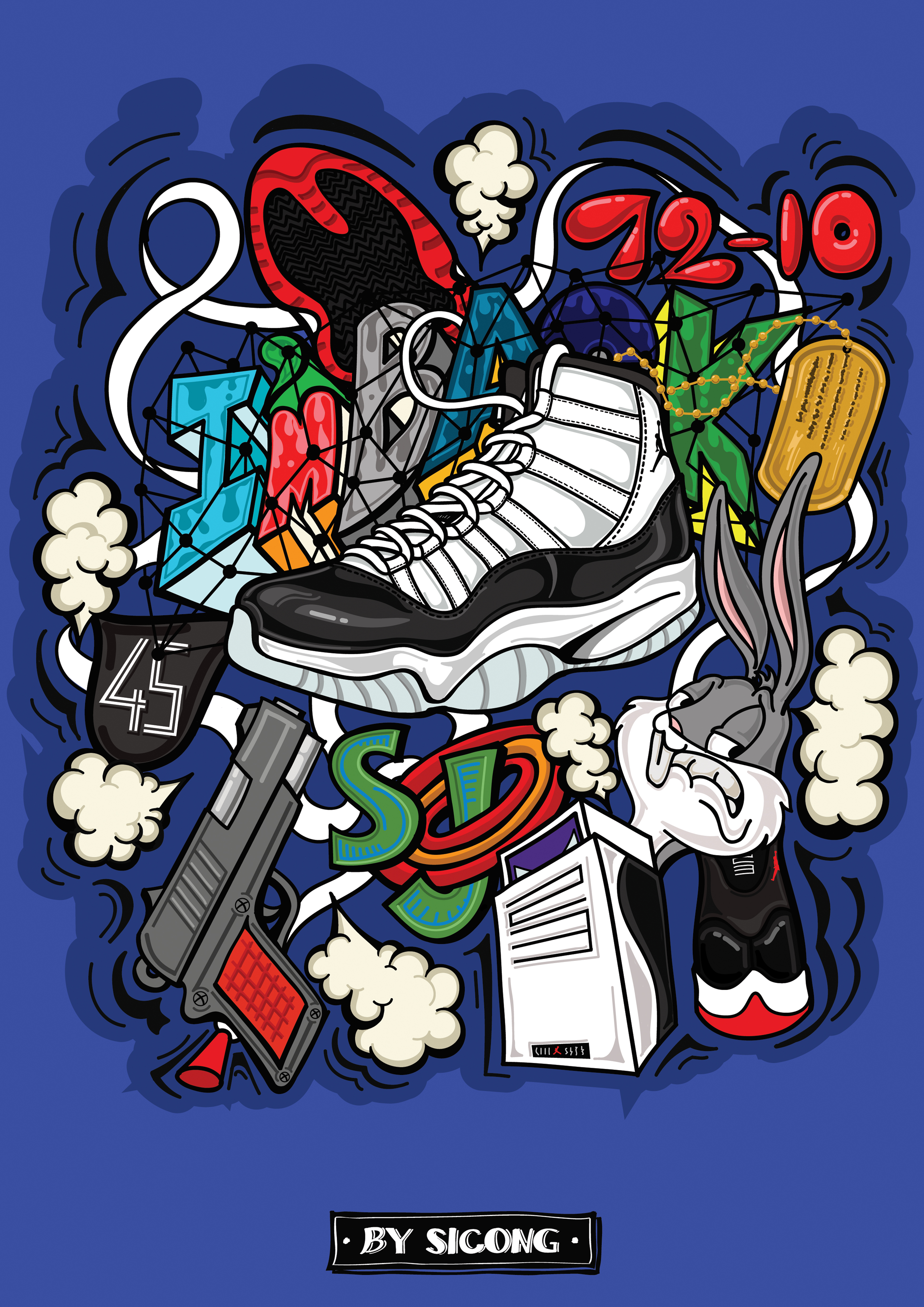 球鞋插画|插画|涂鸦/潮流|tttsc - 原创作品 - 站酷