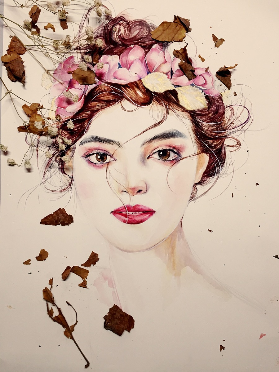 水彩人像|其他绘画|插画|吃着胖 - 原创设计作品 - 站酷 (ZCOOL)