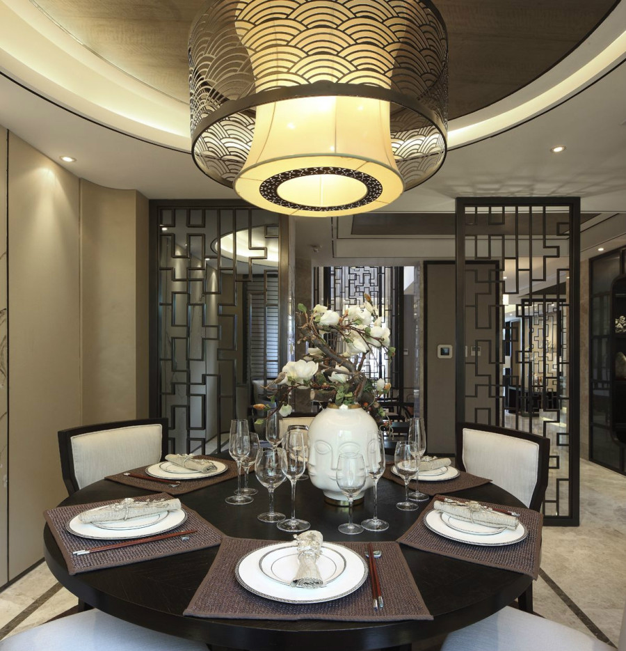 【2016别墅豪宅装修设计】大者联排新中式生