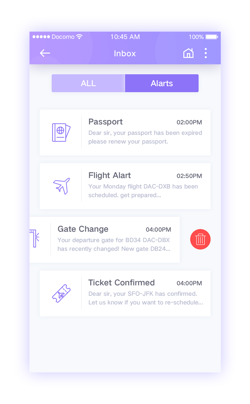 UI设计[手机APP飞机订单界面练习] |APP界面|