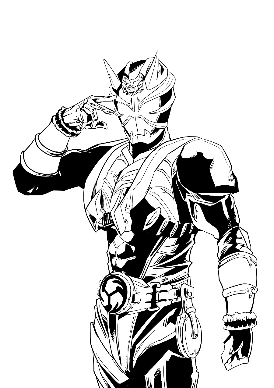 假面骑士响鬼|儿童插画|插画|假面骑士 - 原创设