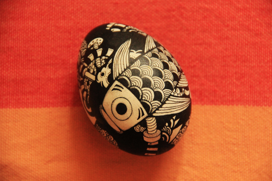 高源小手套的黑白插蛋|其他绘画|插画|高源小手