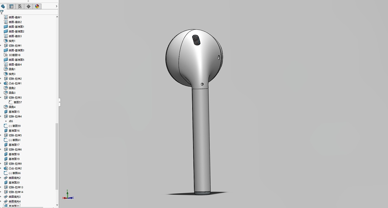 Apple airpods solidworks 建模\/渲染