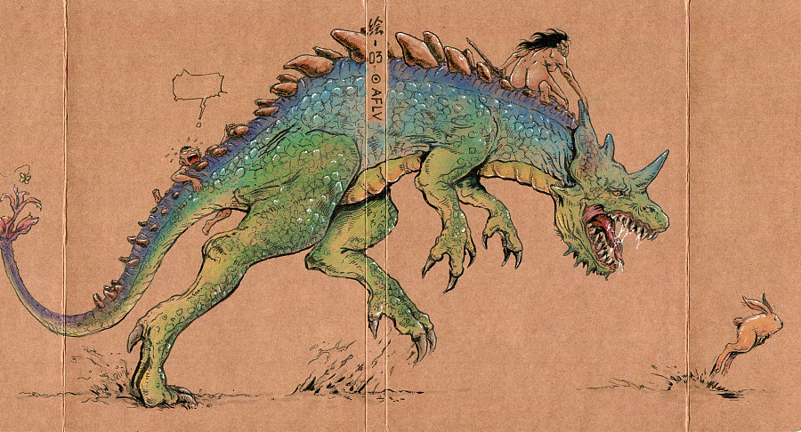 牛皮纸+水溶彩铅--绘制封面|其他绘画|插画|AF