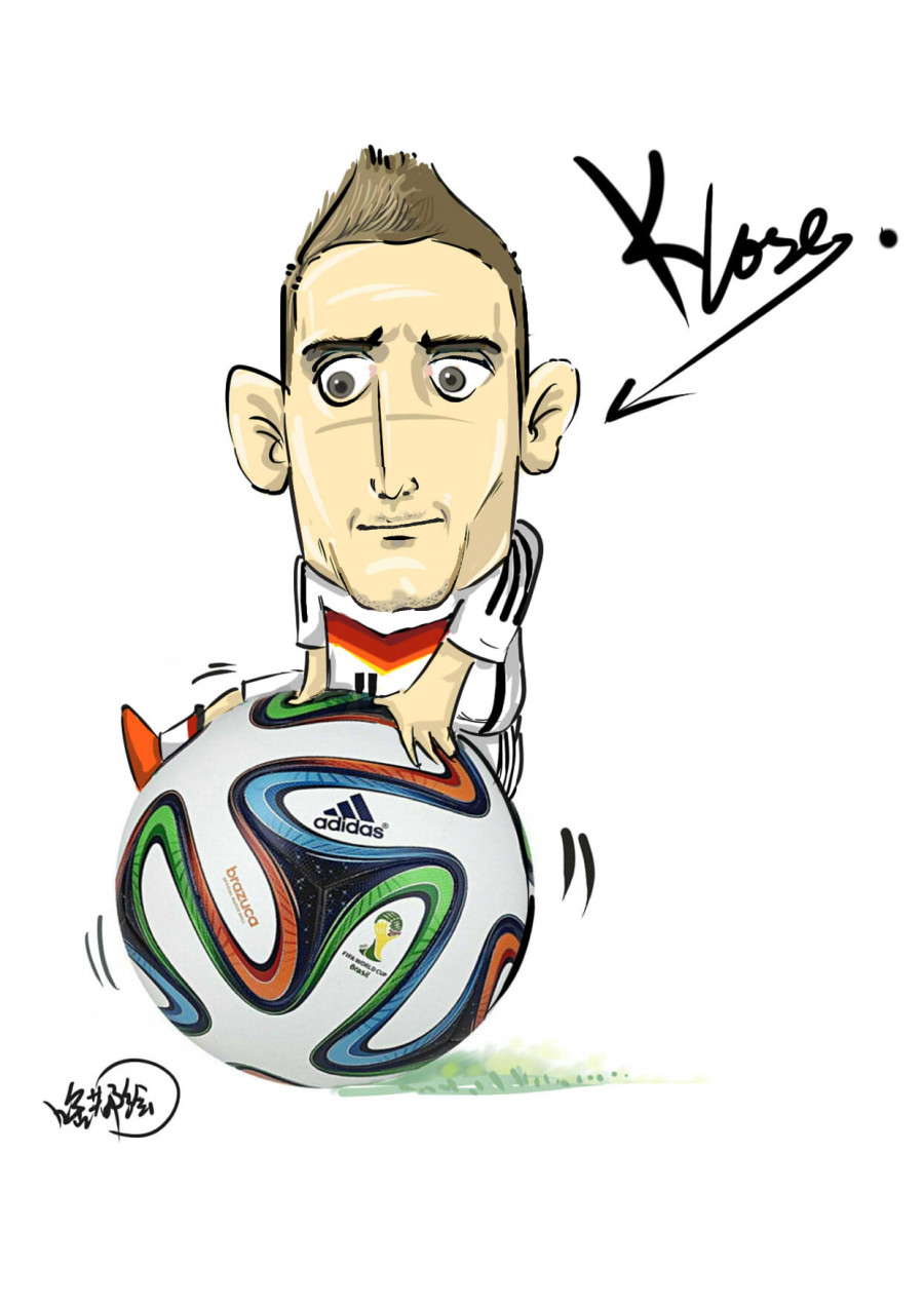 巴西世界杯时随手画的一些球星|其他绘画|插画