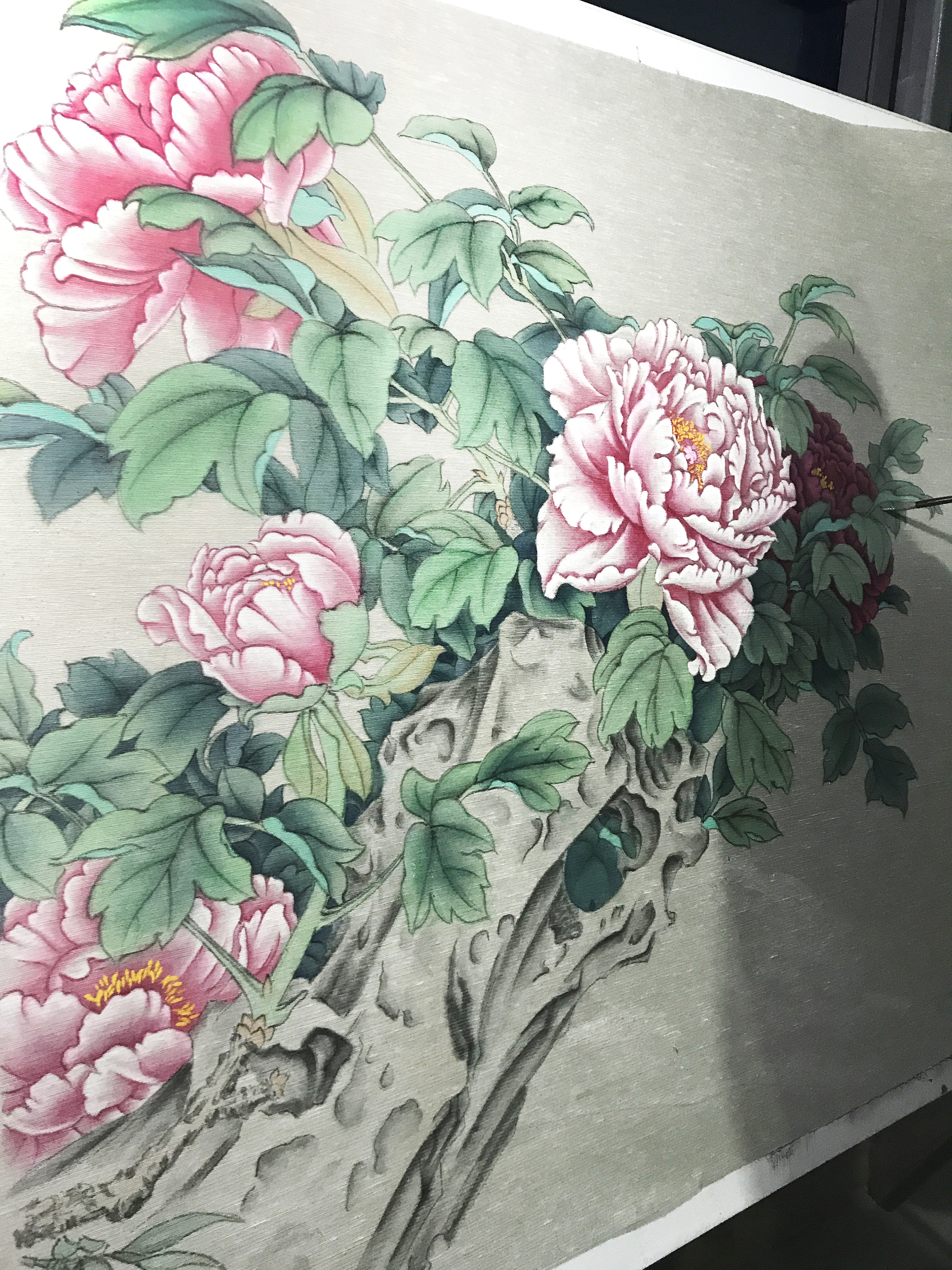 《牡丹花》 第三篇 元田壁画 |其他|墙绘/立体画|元田艺术 - 原创作品