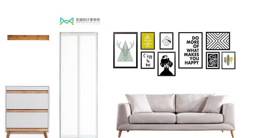 北欧风格一居室沙发背景墙设计|图形\/图案|平面|wenanartist - 原创设计作品 - 站酷 (ZCOOL)