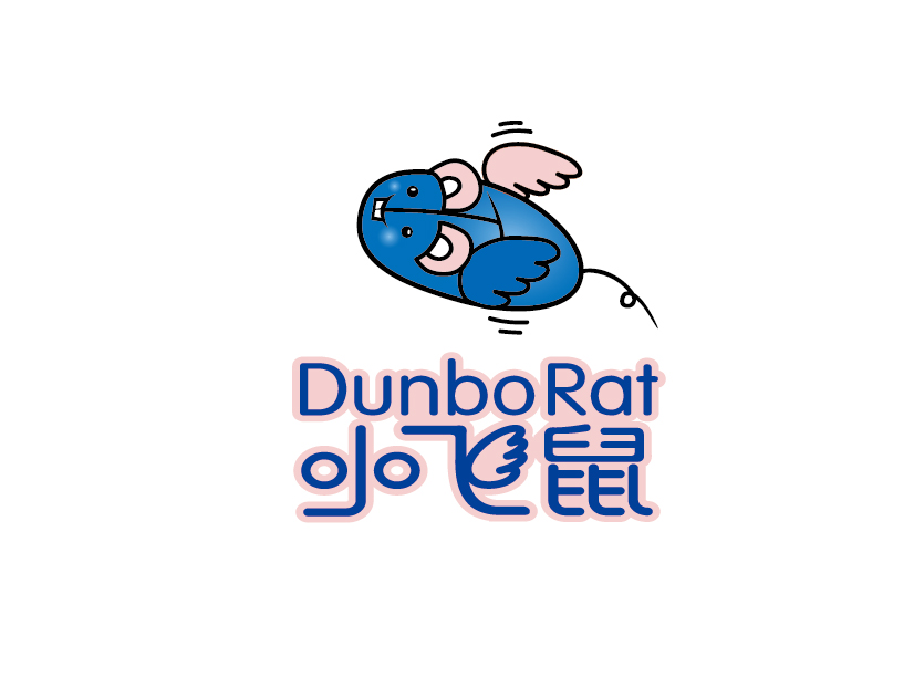 小飞鼠卡通logo设计
