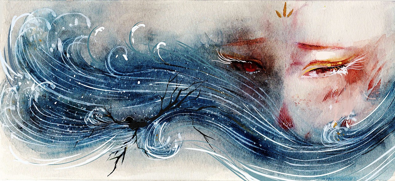 精卫填海绘本图片