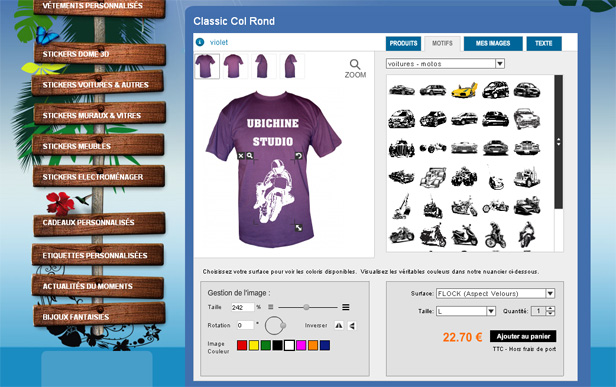 加勒比制造 T恤定制网站|网页设计|GUI|ubich