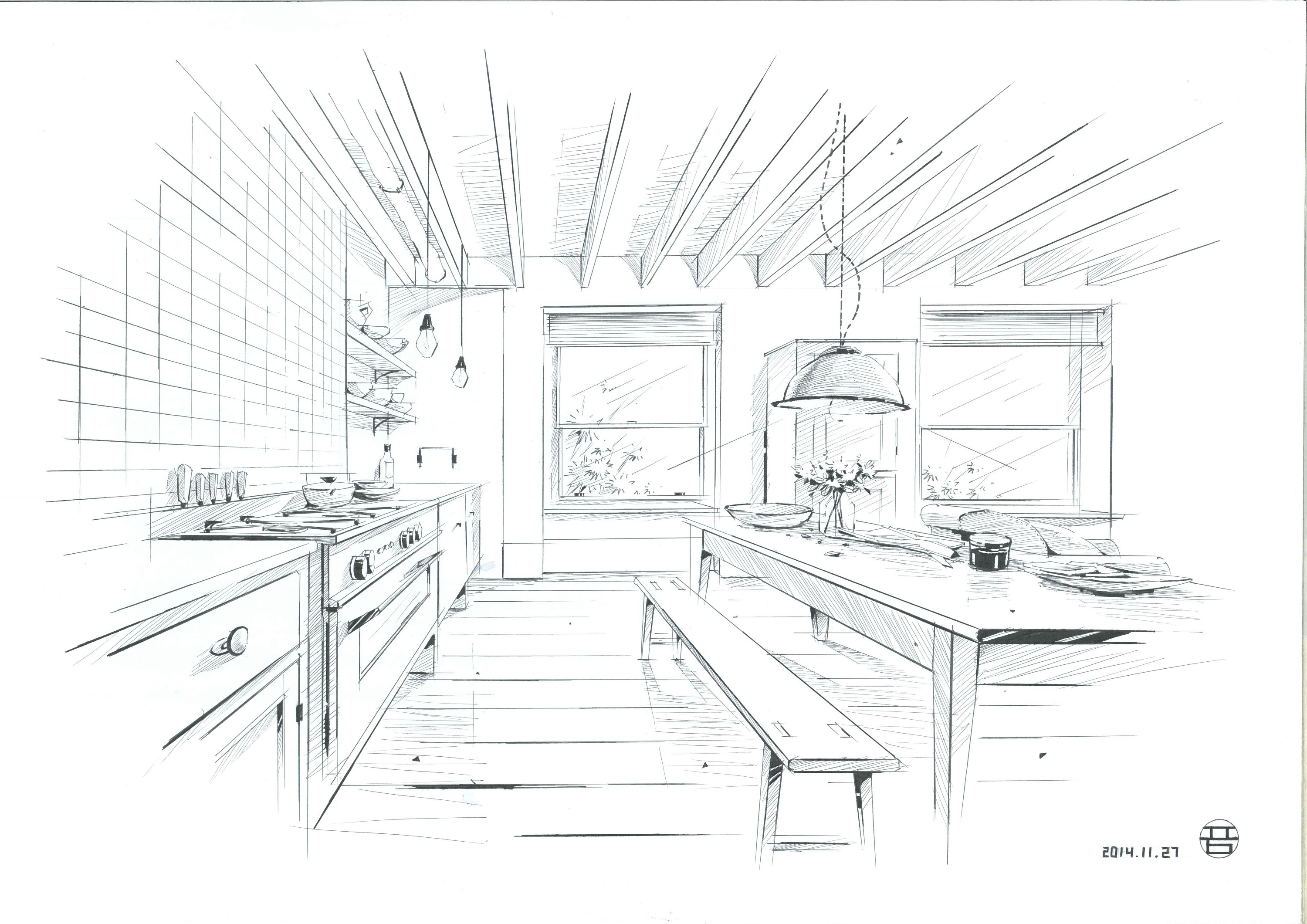 户型 户型图 简笔画 平面图 手绘 线稿 3000_2121