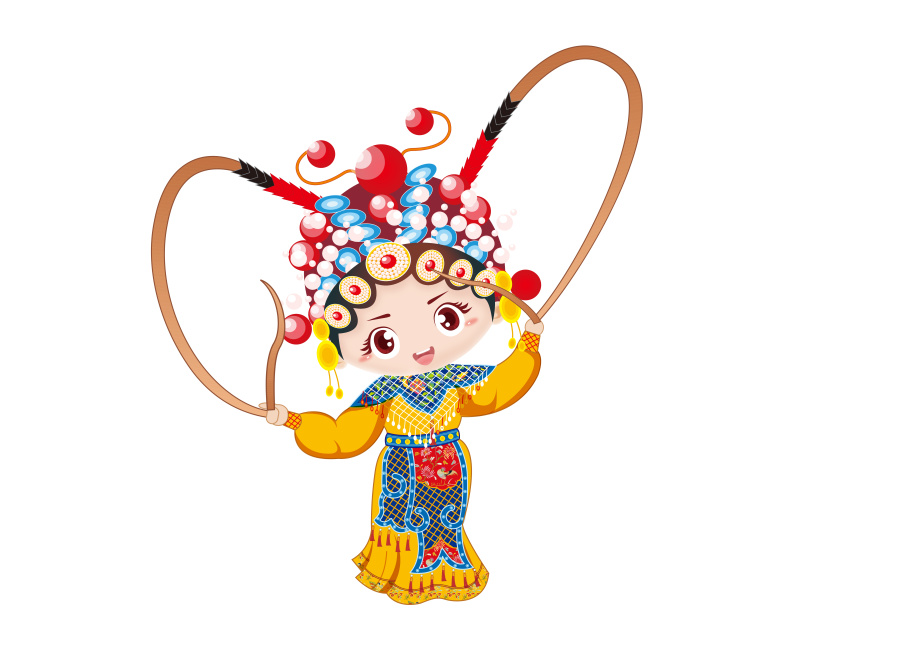 戏曲卡通形象设计-飞机稿|单幅漫画|动漫|y1595