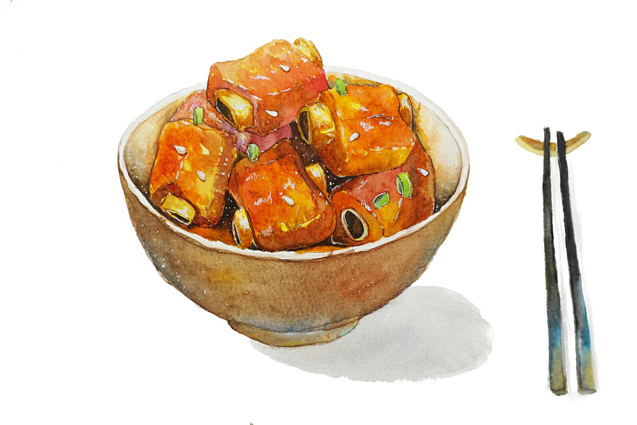 《pocketchinese》中国菜水彩手绘十二篇 随时更新