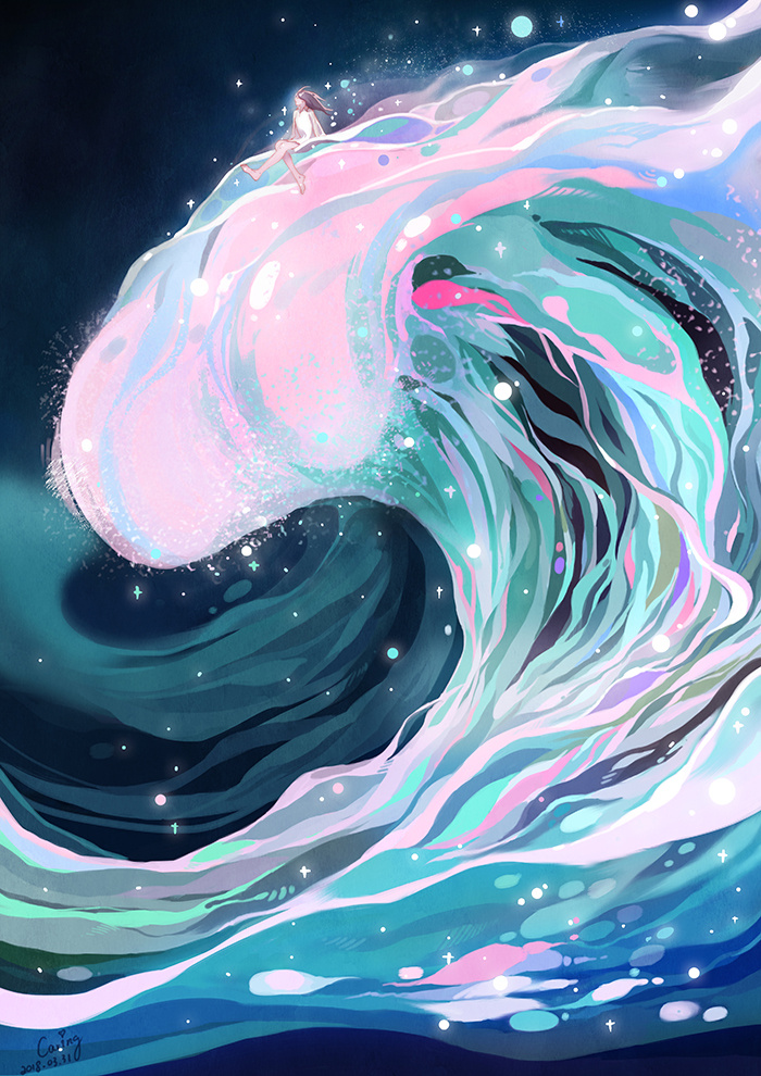 海与浪|插画|商业插画|caringwong - 原创作品 - 站酷