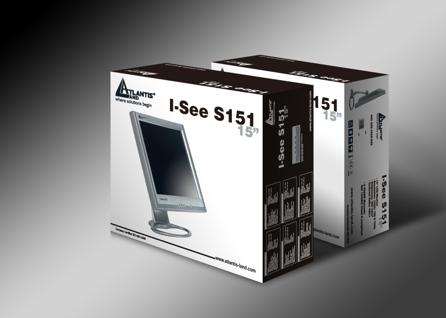 多年前的液晶电视机(显示器)包装箱设计作品|包