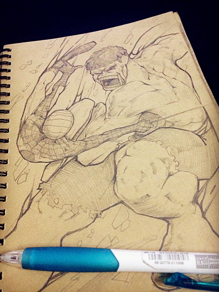 我是屌丝我爱蜘蛛侠~|绘画习作|插画|桑桑田田