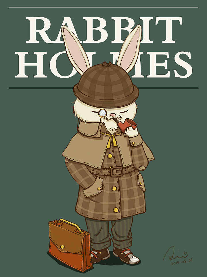 【日常随笔】福尔摩斯兔|插画|插画习作|ruir - 原创