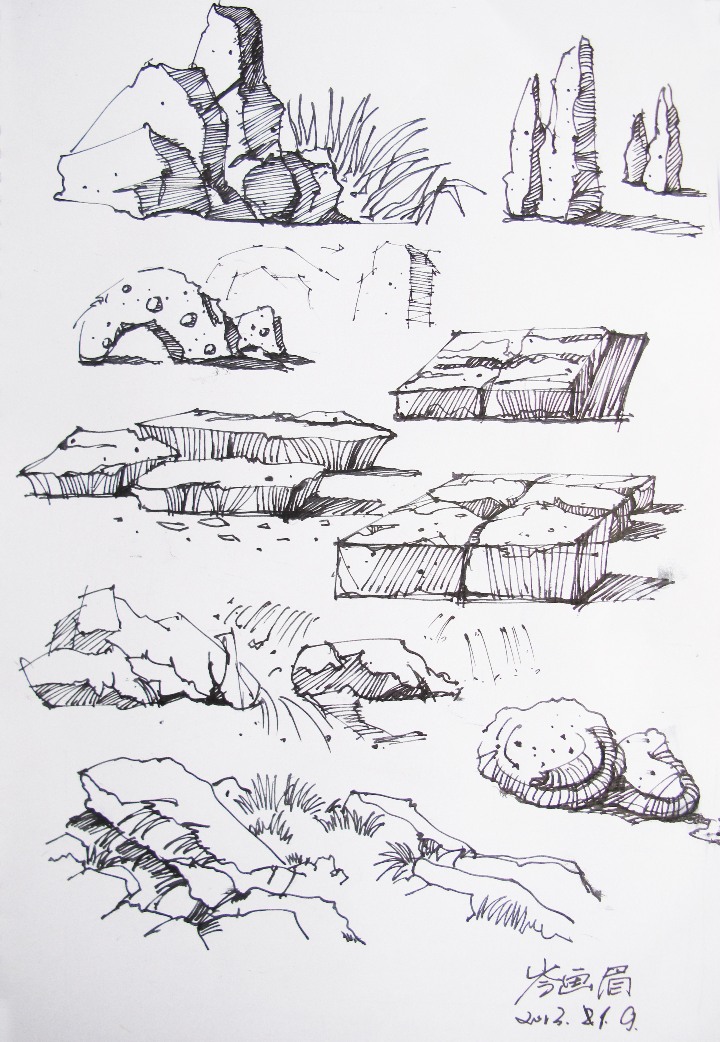 手绘练习|空间|景观设计|niaotangrebecca - 原创作品 - 站酷 (ZCOOL)