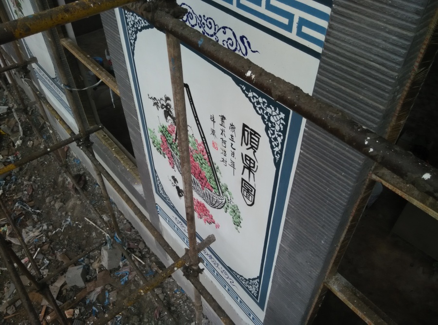 昆明墙体彩绘昆明墙画手绘公司昆明新农村建设