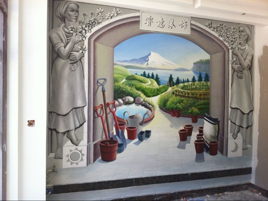 云南昆明手绘墙绘墙画墙体彩绘公司制作培训3