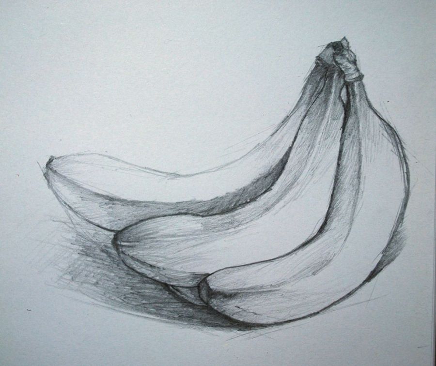 毫无素描训练作品三之《香蕉》|绘画习作|插画|Y歪歪 - 原创设计作品 - 站酷 (ZCOOL)