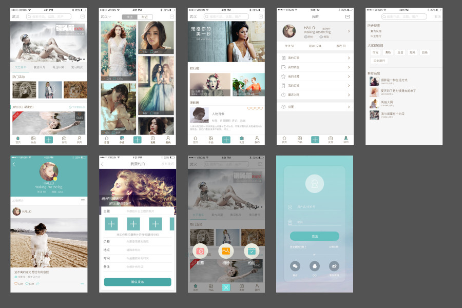 手机相机类app包装及界面|移动设备\/APP界面