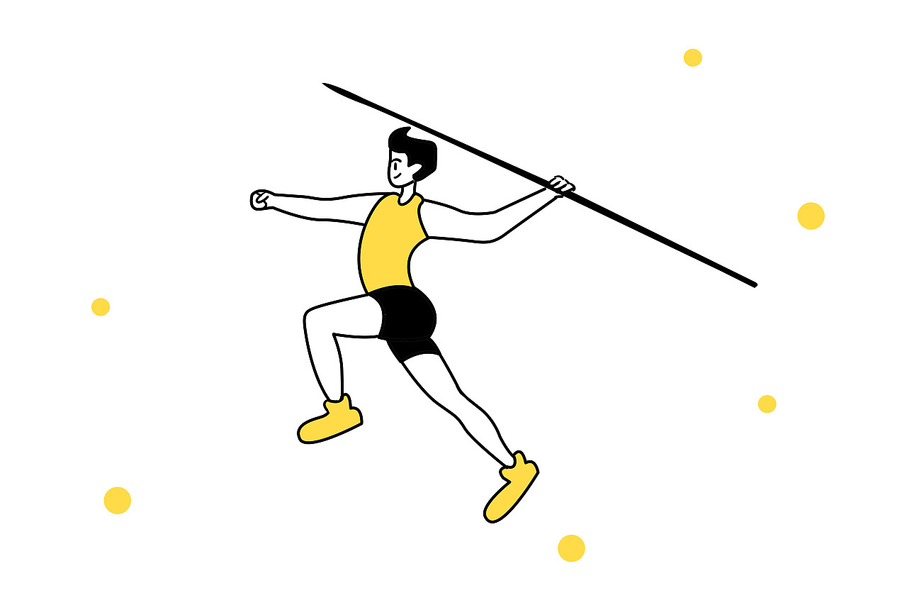 2020东京奥运会田径运动插画|插画|商业插画|立下